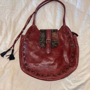 Bergē Red Leather Women's Bag